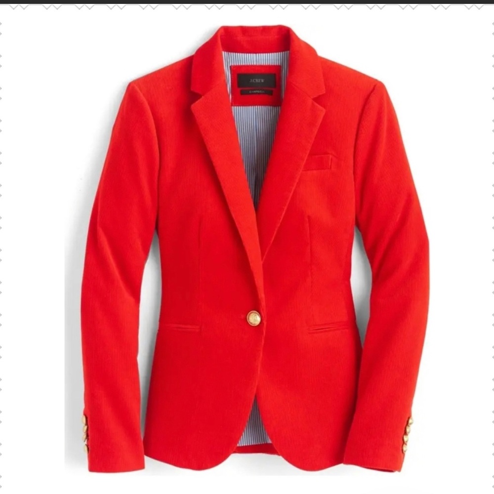 Red Corduroy J. Crew Campbell blazer 00